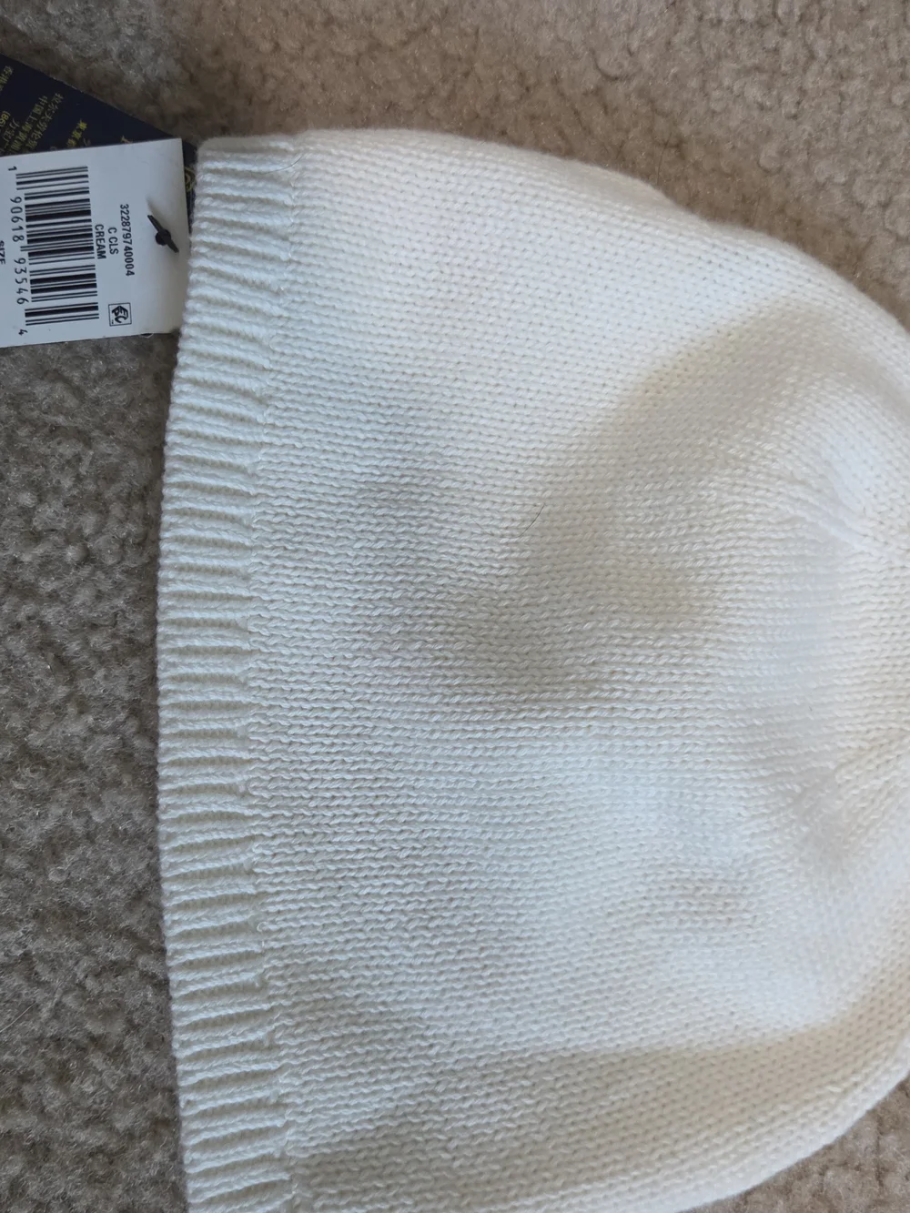Polo by Ralph Lauren Cream Toddler Beanie And Fleece Lined
